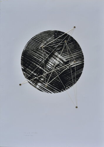 Hilos de la Geometria de Carmen Anzano, Obra en papel a la venta en Singulart