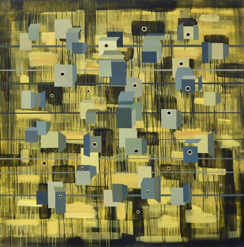 Lluvia de la geometría  IV by Carmen Anzano, 絵画 for Sale on Singulart