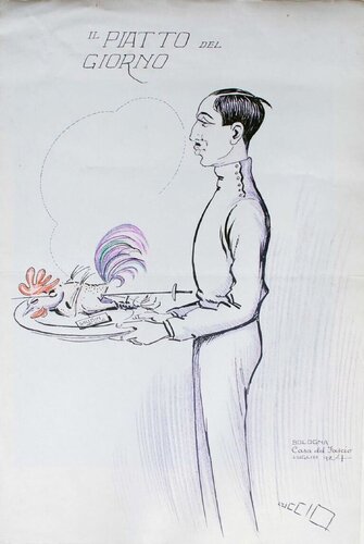 The Plate of the Day di Carlo Bolognesi, Opera su carta in vendita su Singulart
