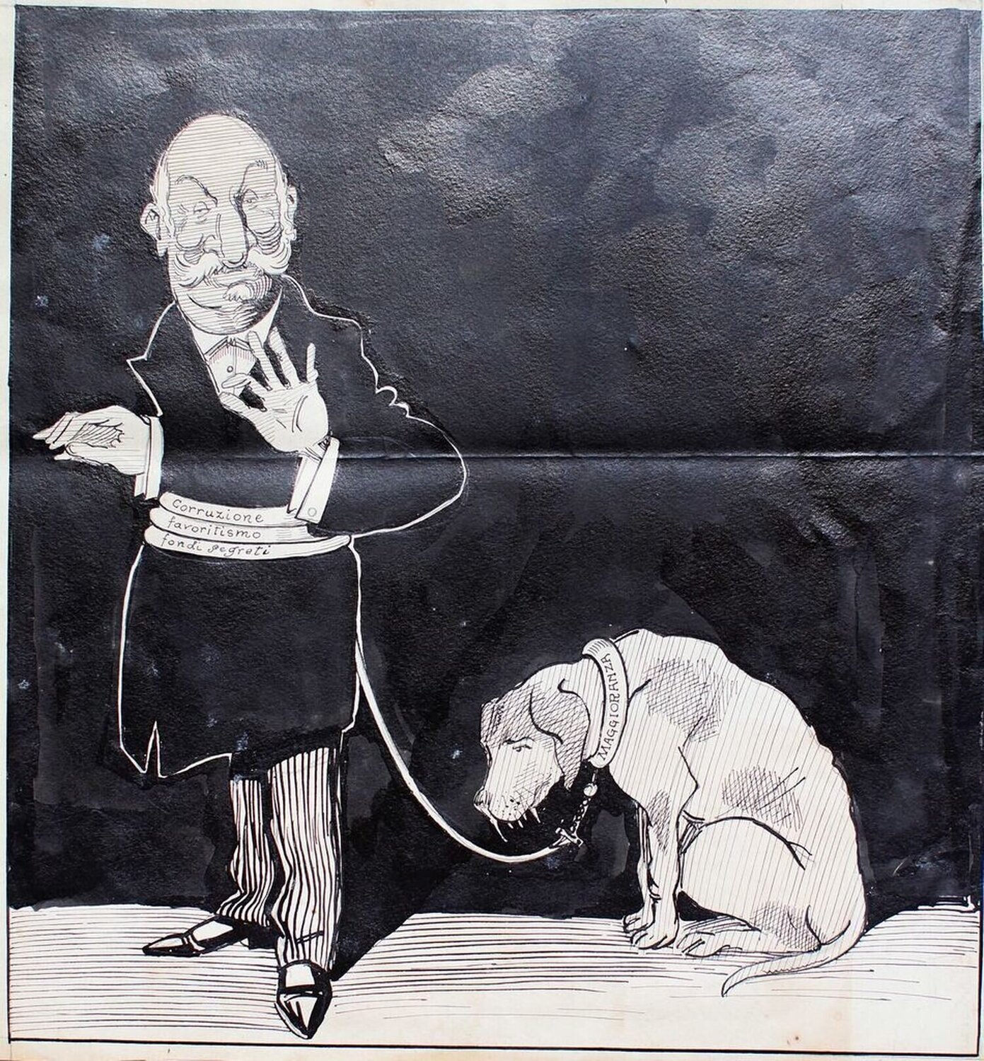 Giolitti's Dog Carlo Bolognesi Opera su carta in vendita