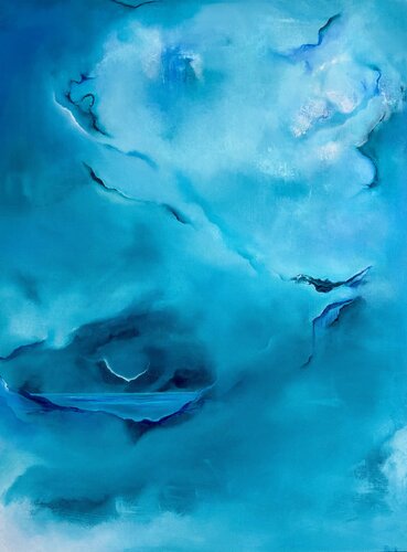 ETHEREAL DREAMSCAPE. AND AZURE HUES van Elisabetta Pienti, Schilderij te koop op Singulart