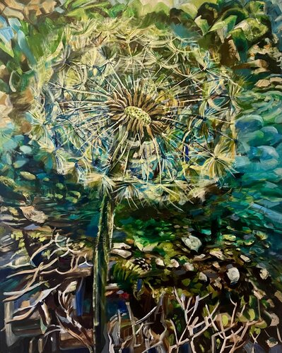 Dandelion by the sea side de Luke Hey, Pintura a la venta en Singulart