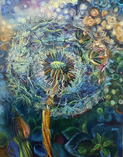 The lamp like Dandelion. de Luke Hey, Pintura a la venta en Singulart