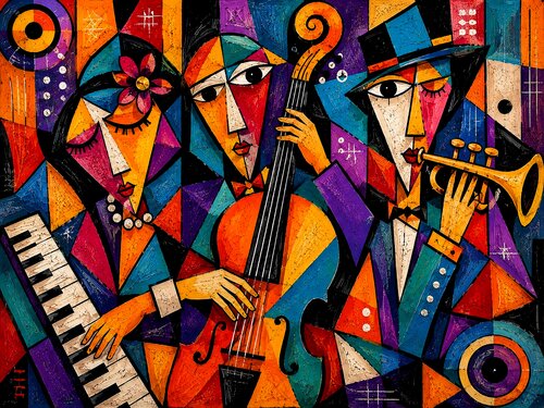 Midnight Jazz Ensemble by Andreas Gerlach, デジタル for Sale on Singulart
