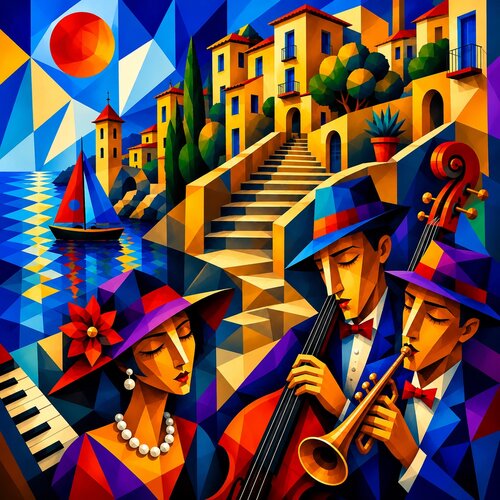 Mediterranean Nocturne by Andreas Gerlach, 絵画 for Sale on Singulart