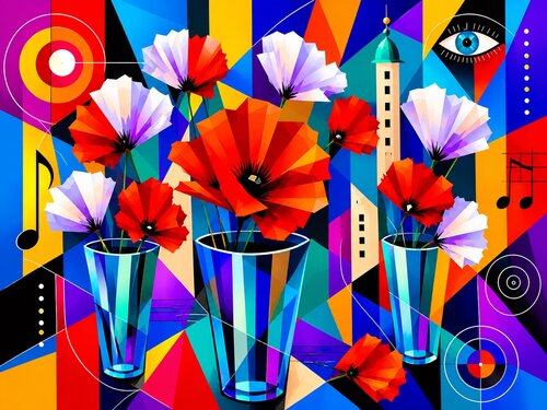 Crimson Rhapsody par Andreas Gerlach, Peinture en vente sur Singulart