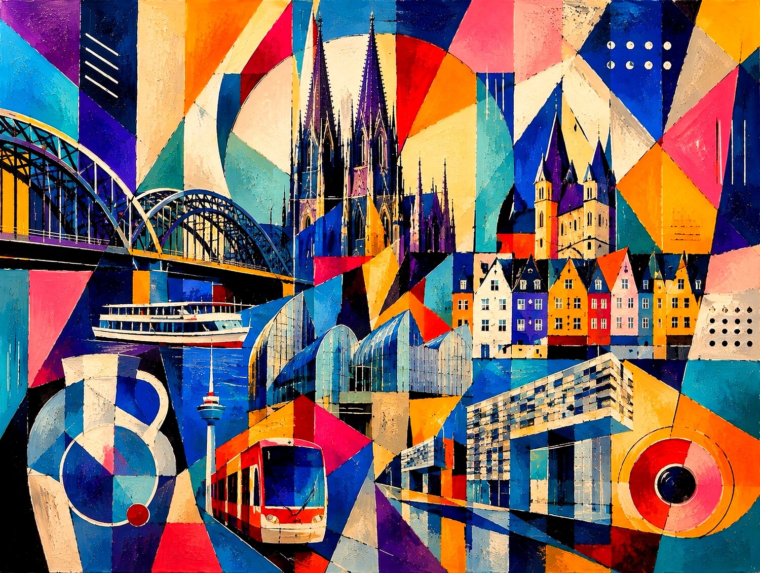 Rhythm of Cologne Andreas Gerlach Originalgemälde zu verkaufen