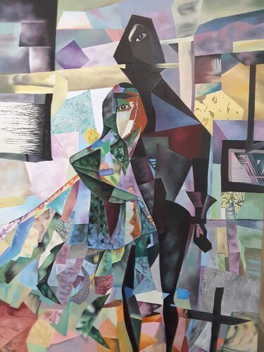 The hug by Radu Priscu, Painting for Sale on Singulart