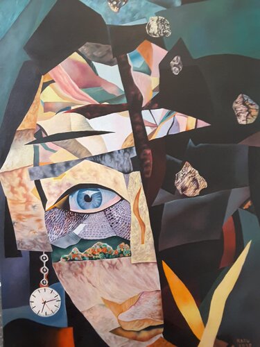 The Eye between words by Radu Priscu, Painting for Sale on Singulart