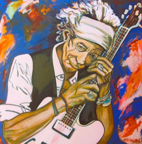 "Keith Richards" by Max Kuba, Painting for Sale on Singulart