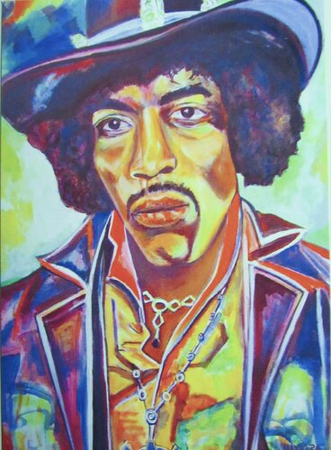 "Jimi Hendrix II." by Max Kuba, 絵画 for Sale on Singulart