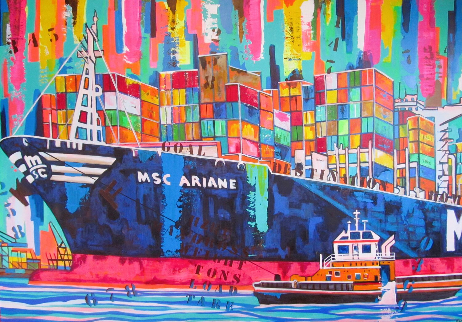 "MSC Ariane" Max Kuba Peinture originale à vendre
