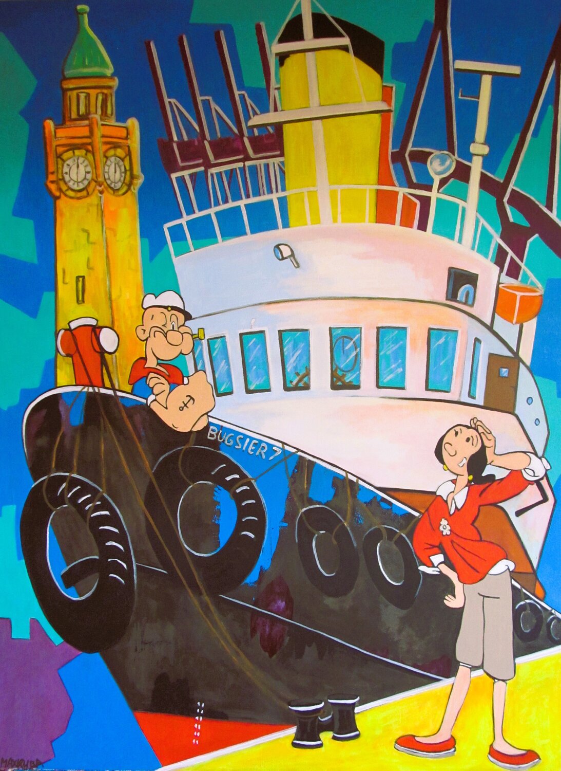 "Feierabend" Max Kuba Pintura original en venta