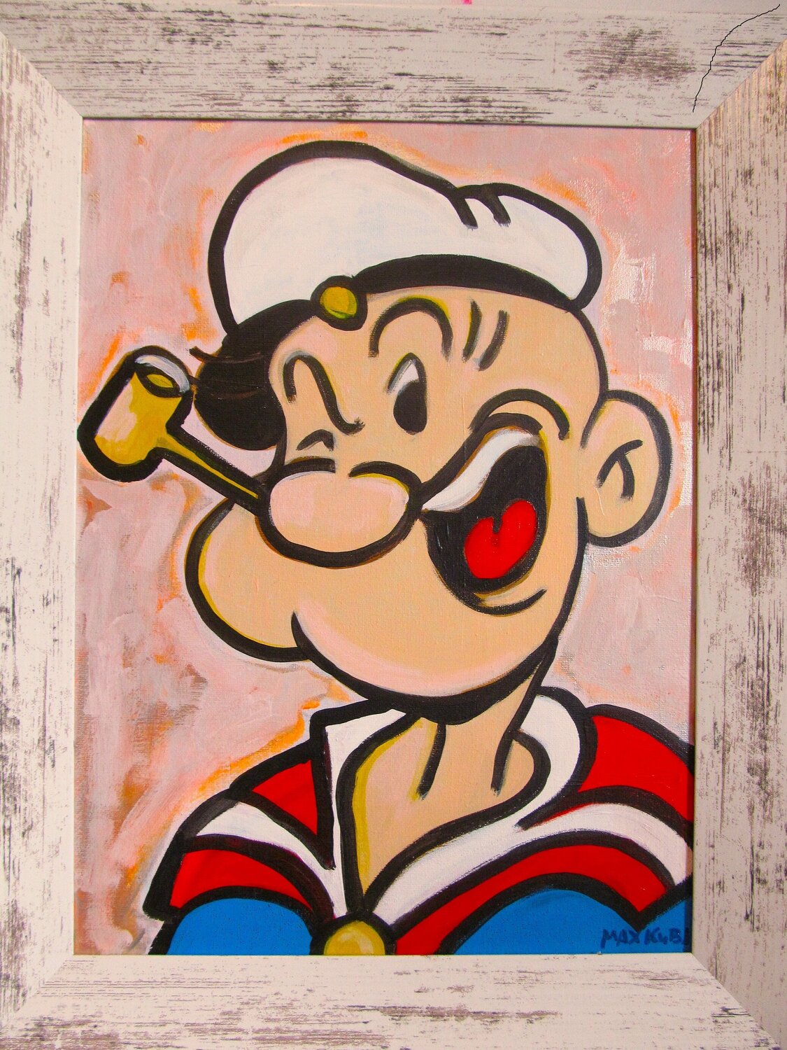 Popeye der Seemann Max Kuba Original painting for sale