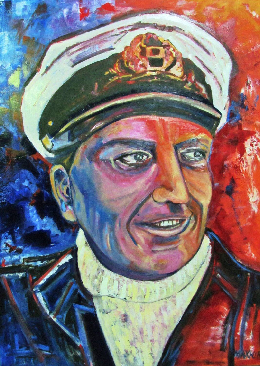 "Blonder Hans" (Hans Albers) Max Kuba Original painting for sale