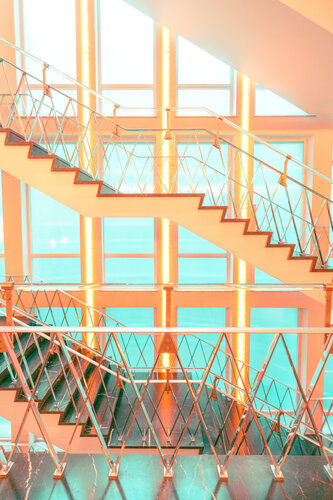 Stairway to Teal van Tim Goger, Fotografie te koop op Singulart
