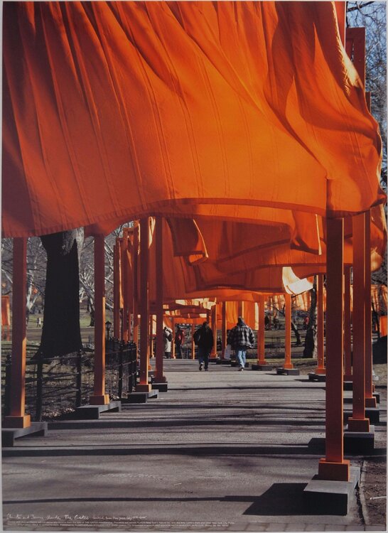 The Gates, Central Park New York city, Affiche originale d’époque signée CHRISTO et Jeanne-Claude