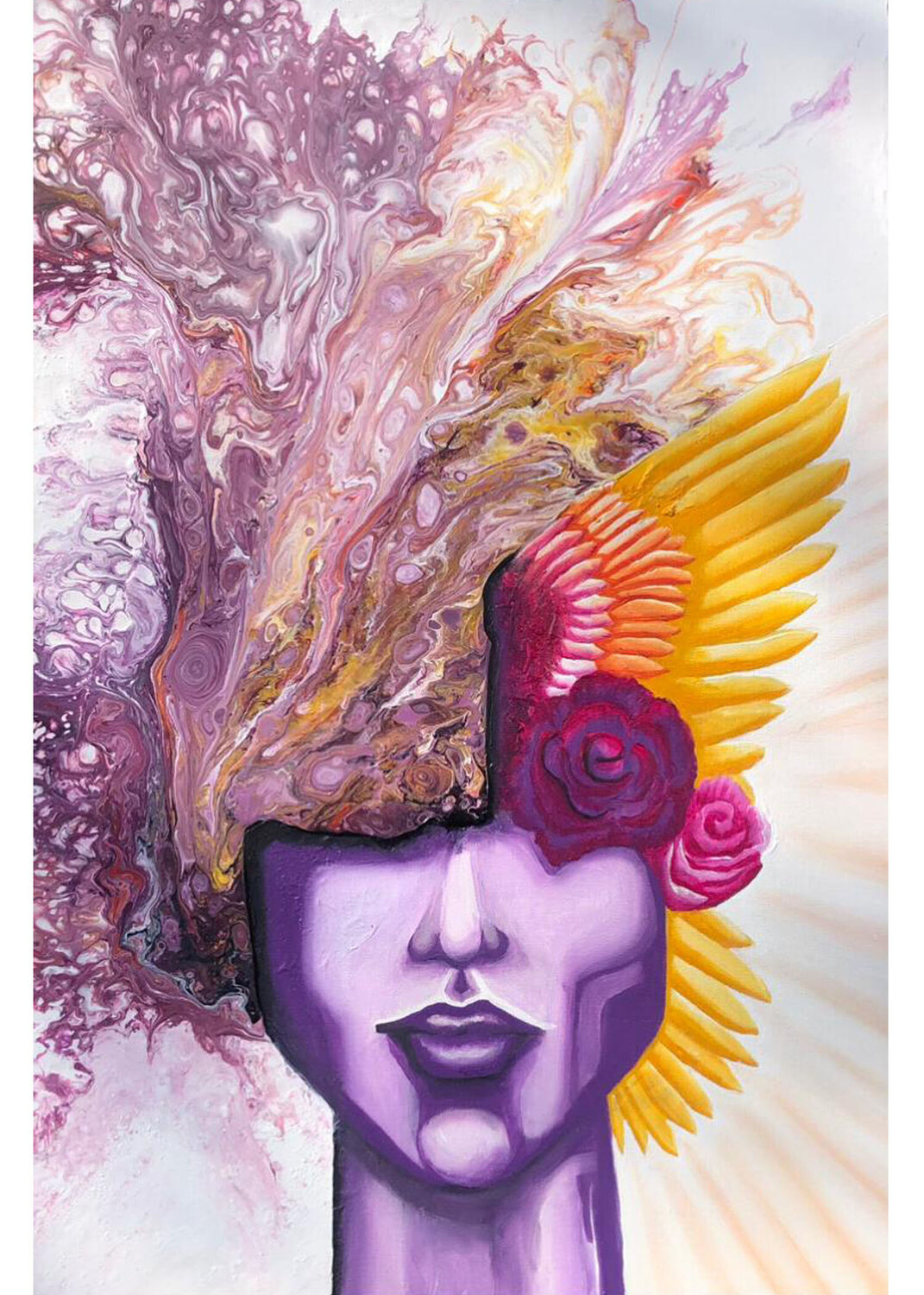 Free spirit Claire Franceschi Originalgemälde zu verkaufen