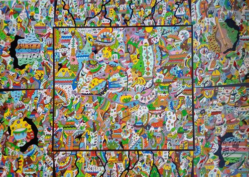 Sorvolando la musica di Costantino Piazza, Pittura in vendita su Singulart