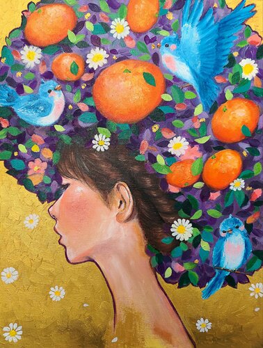 Manifestation: Blue birds di Eury (Yeahgean) Kim, Pittura in vendita su Singulart