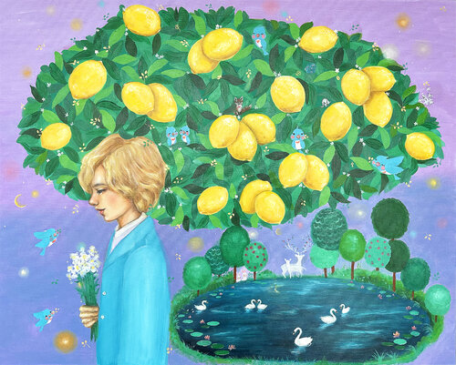 My Little Forest Lemon Boy von Eury (Yeahgean) Kim, Malerei kaufen auf Singulart