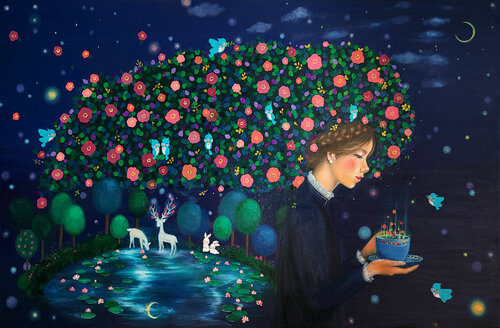 My little forest par Eury (Yeahgean) Kim, Peinture en vente sur Singulart