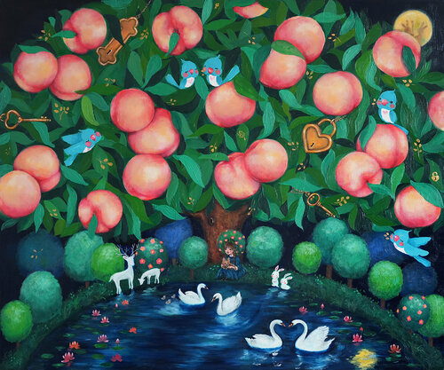 My Little Peach Garden von Eury (Yeahgean) Kim, Malerei kaufen auf Singulart