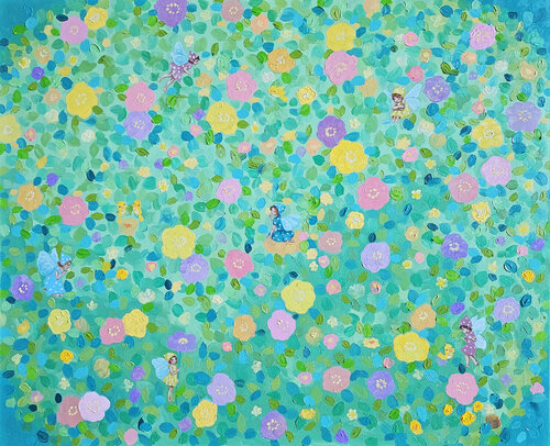 Always Spring Garden van Eury (Yeahgean) Kim, Schilderij te koop op Singulart