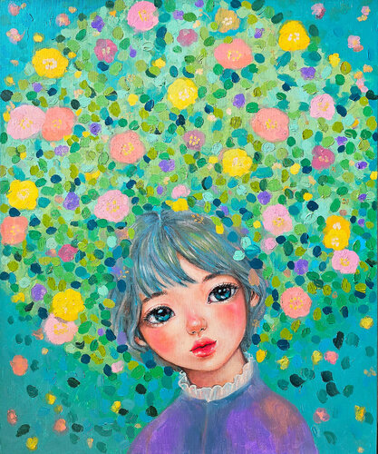 Always Spring Girl von Eury (Yeahgean) Kim, Malerei kaufen auf Singulart