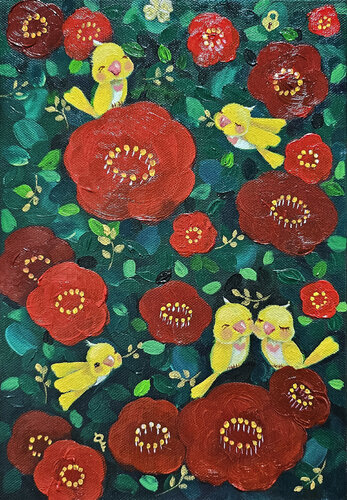 Camellia Garden von Eury (Yeahgean) Kim, Malerei kaufen auf Singulart