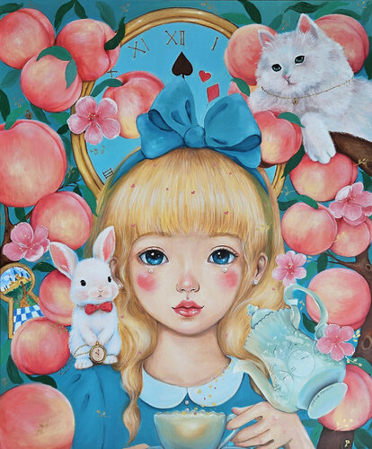 Alice in Peach Garden von Eury (Yeahgean) Kim, Malerei kaufen auf Singulart