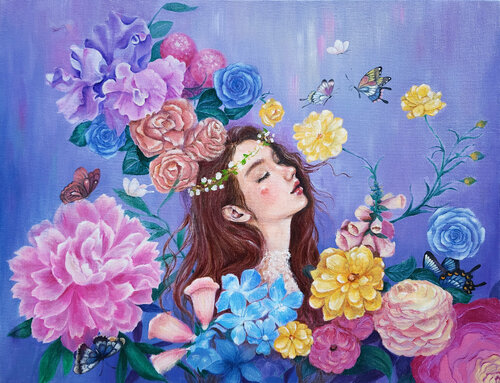 Mystic garden di Eury (Yeahgean) Kim, Pittura in vendita su Singulart