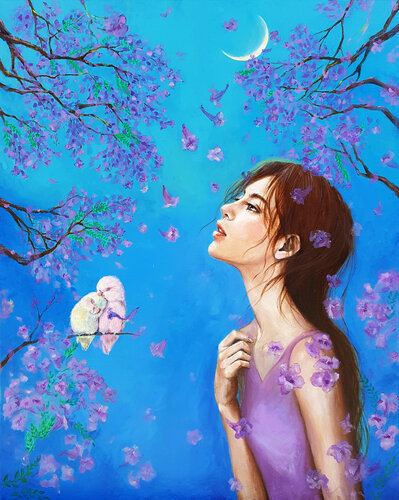 Nostalgia: Jakaranda by Eury (Yeahgean) Kim, Painting for Sale on Singulart