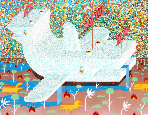 Utopie Canadaire von Camille Adra, Malerei kaufen auf Singulart