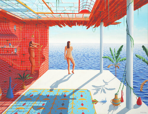 Salle de bain astrale von Camille Adra, Malerei kaufen auf Singulart