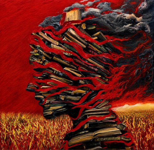 WORDS ABLAZE by Elena Shaura, 絵画 for Sale on Singulart