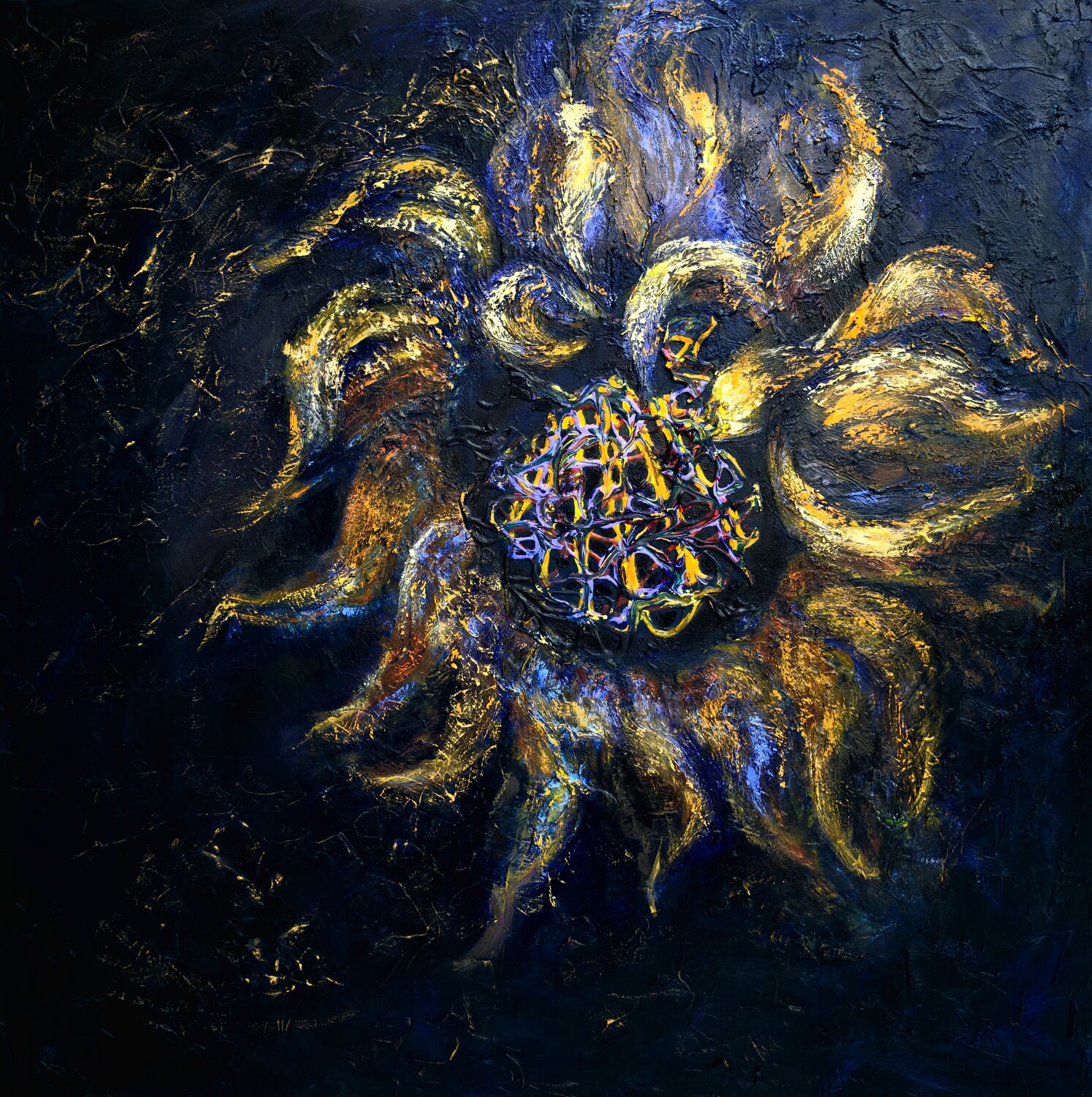 WHAT REMAINS OF THE SUN Elena Shaura Originalgemälde zu verkaufen