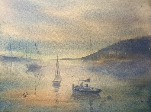 Misty Anchorage de Tamara Selyangina, Pintura a la venta en Singulart