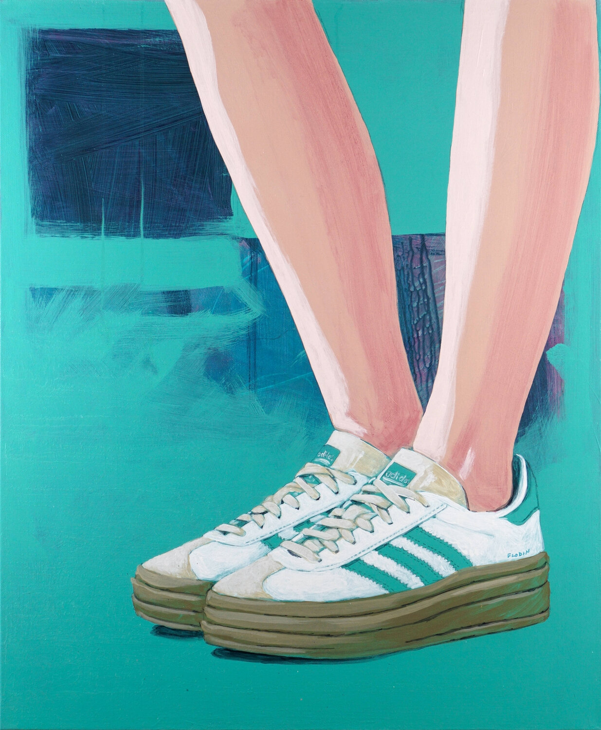 Sneakers n stuff Krister Flodin Original painting for sale