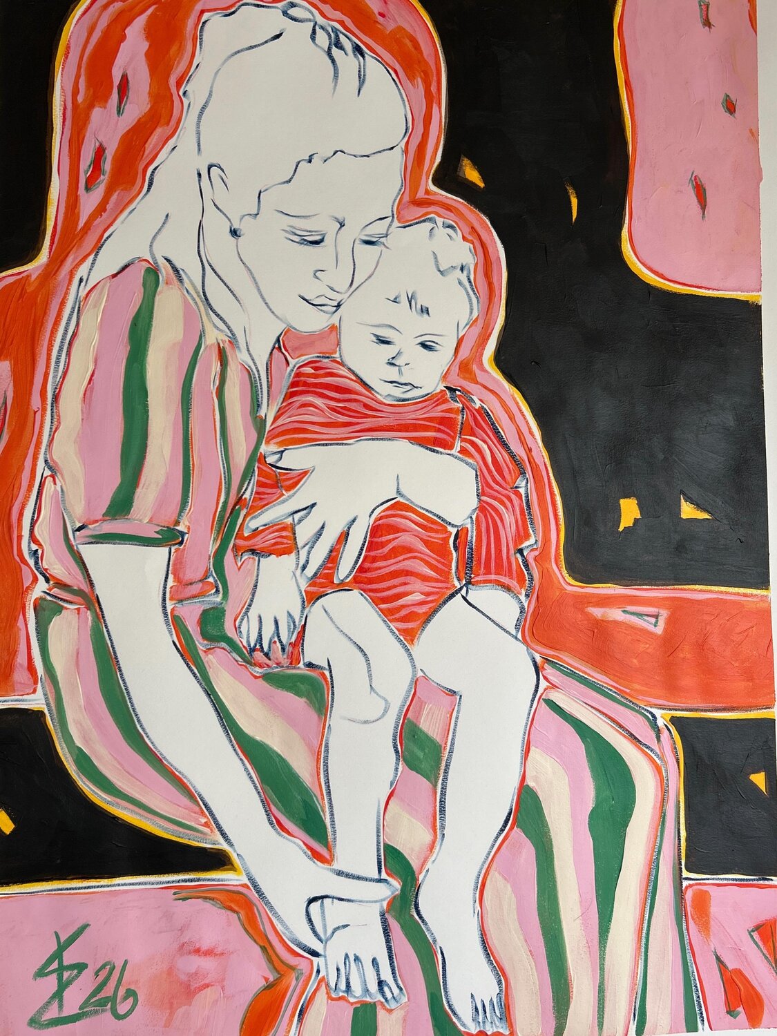 Linie und Vibration I Kristin Weyell Pintura original en venta