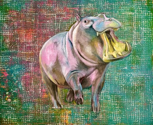 Nilpferd by Daniela Eisenführ, Painting for Sale on Singulart