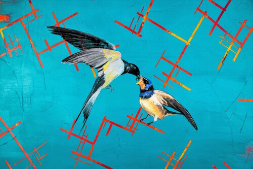 Schwalben by Daniela Eisenführ, Painting for Sale on Singulart