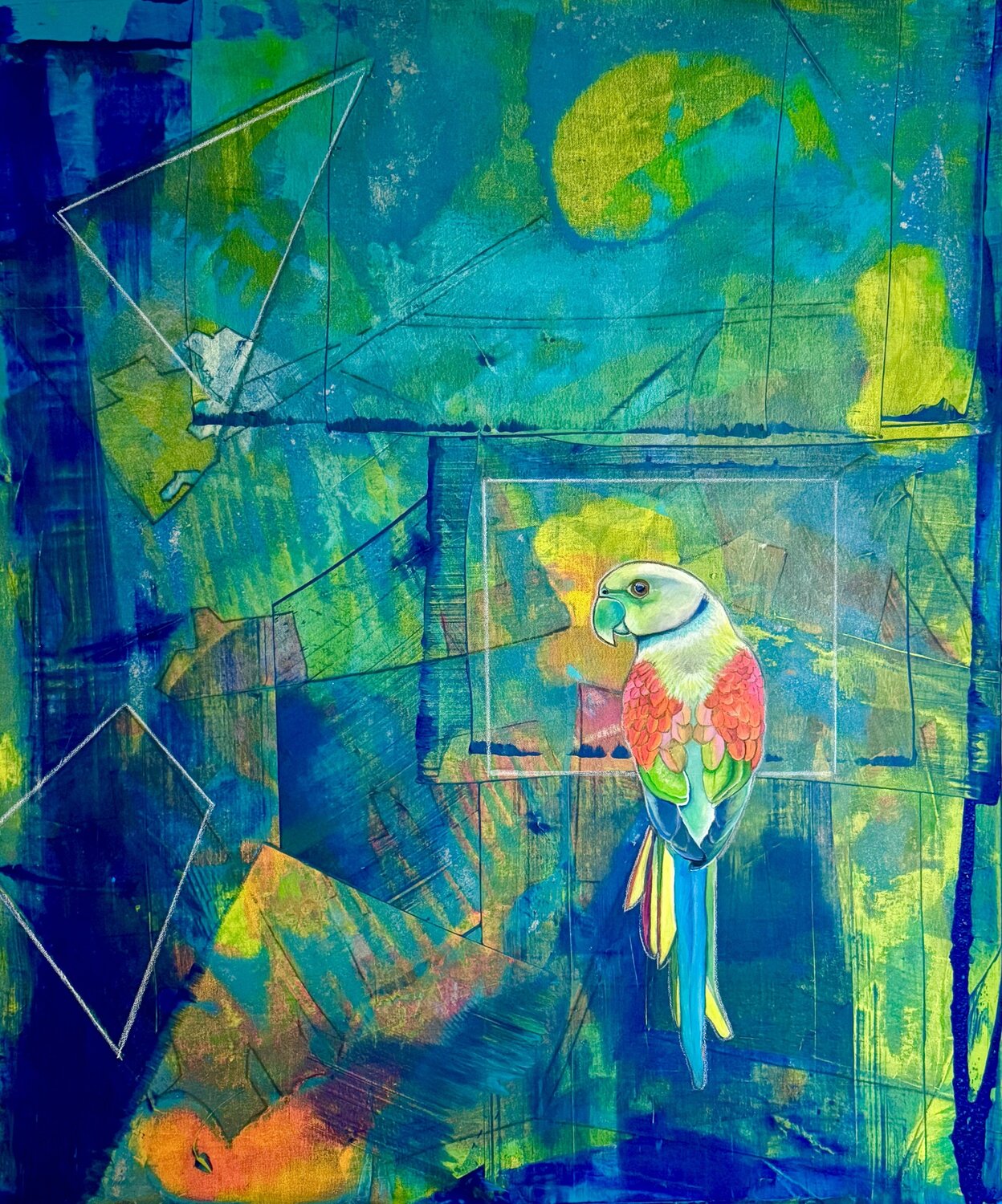 Pfau Daniela Eisenführ Original painting for sale