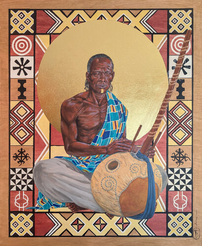 Au chant de la kora di Frédéric BAUTIAS, Pittura in vendita su Singulart