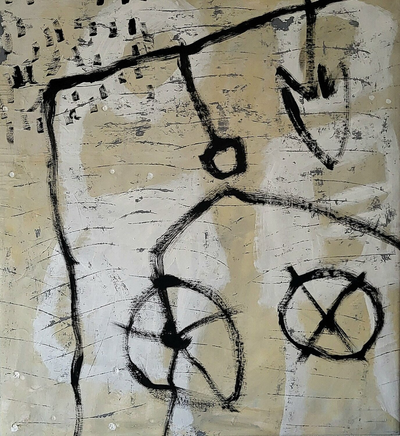 SPURWECHSEL #1 Gabi Becker Origineel schilderij te koop