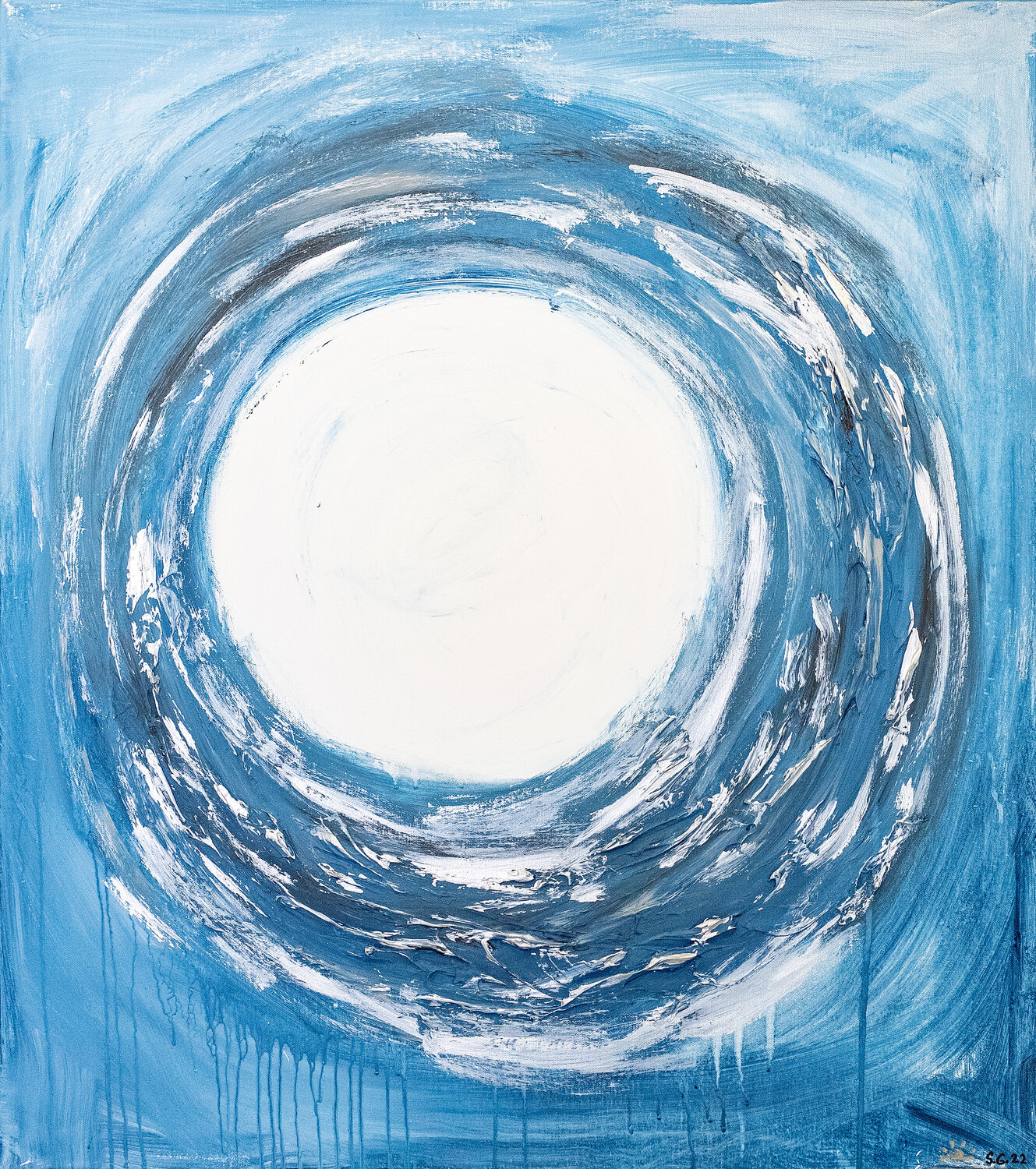 Die blaue Welle Stanislava Gregor Original painting for sale