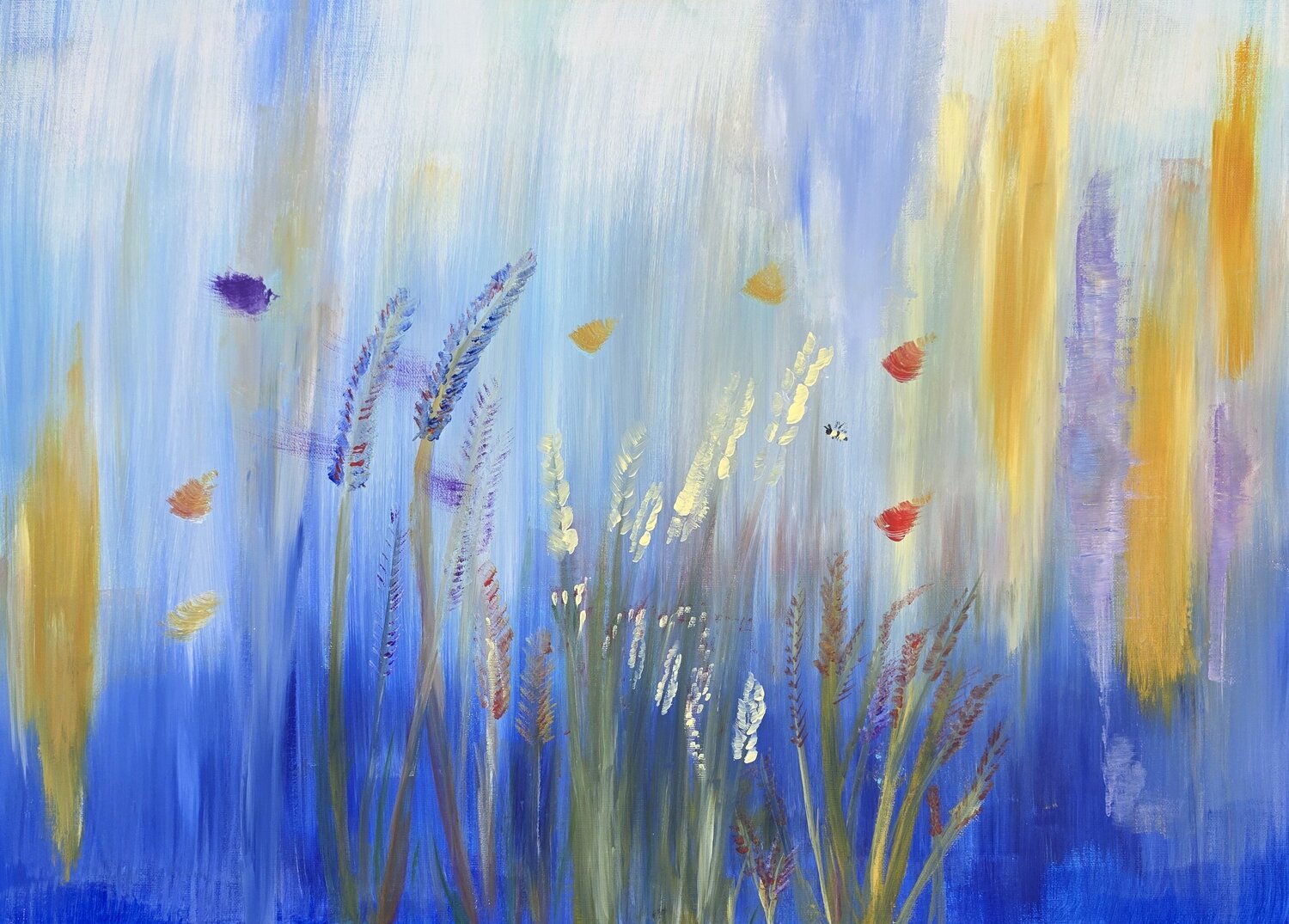 Fiori danzanti Elena Cantagalli Original painting for sale