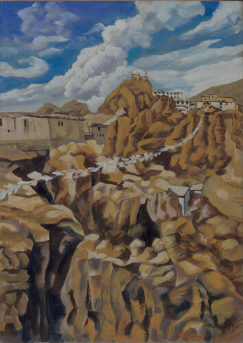 Damkar Monastery among the Rocks von Natalia Zaitseva-Borisova, Malerei kaufen auf Singulart