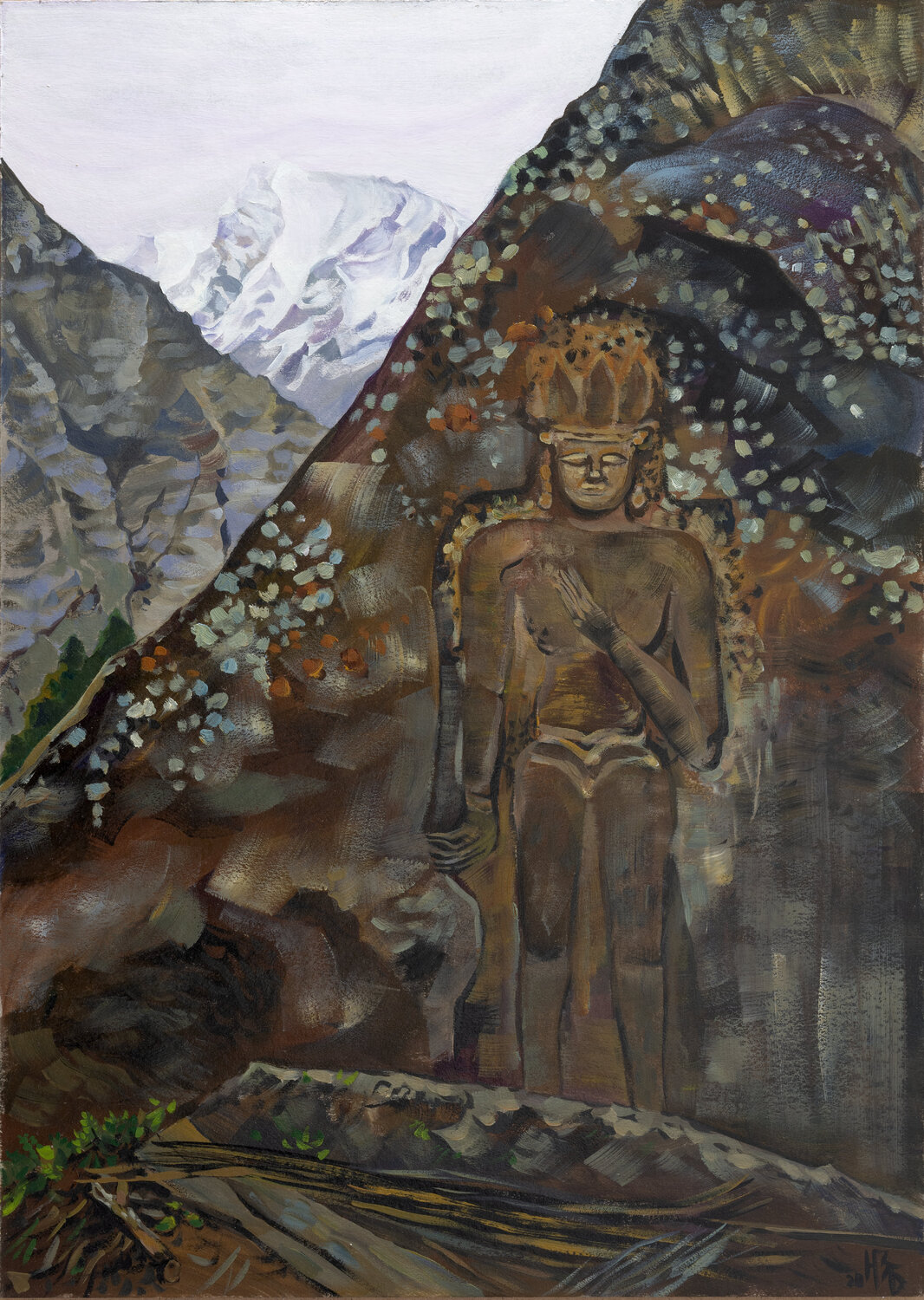 Maitreya of Lahaul Natalia Zaitseva-Borisova Originalgemälde zu verkaufen
