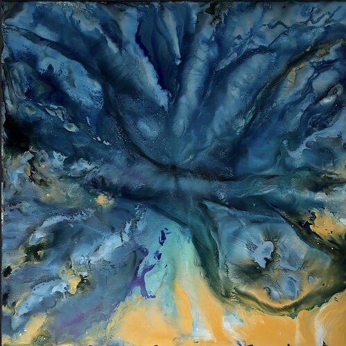 Blaue Muschel by Natalie Bannik, 絵画 for Sale on Singulart